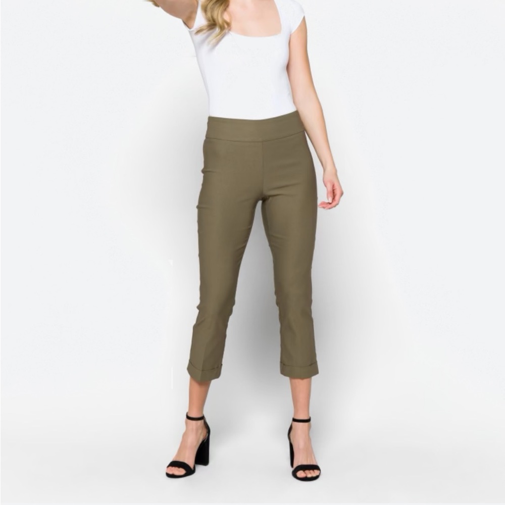 TRIBAL Fia Cuffed Cropped Trouser - Size 14